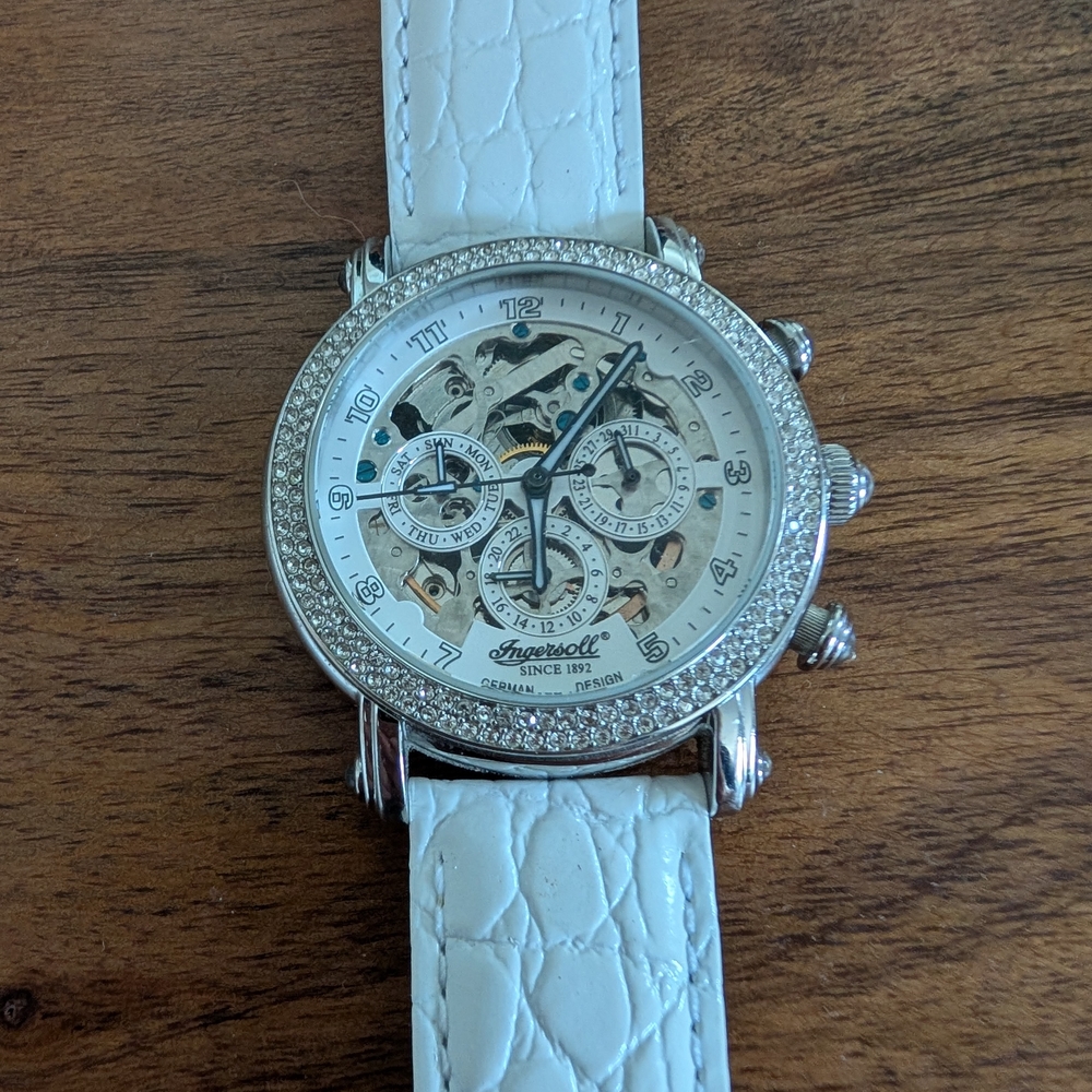 Ingersoll IN7202WH Dream White Skeleton Dial Stainless Automatic Watch